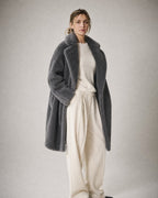 Women's Teddy Coat worn, three-quarter view | Belmorne