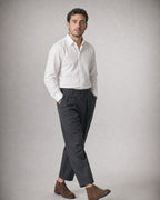 Men's Faux Suede Chukka Boots worn, three-quarter view | Belmorne