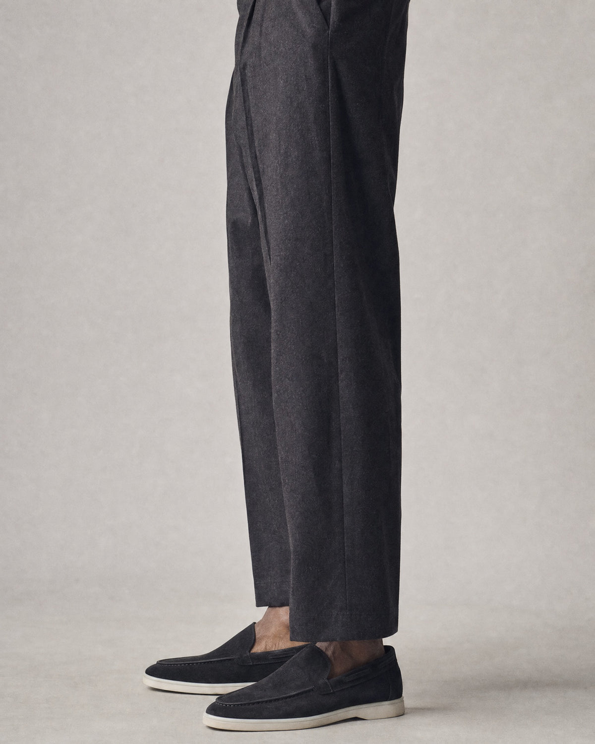 Men's Suede-Finish Driving Loafers worn, back | Belmorne