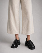 Women's Buckle Platform Loafers worn, front | Belmorne