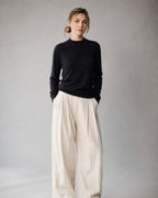 Women's Wool-Blend Mock-Neck Sweater worn, front | Belmorne