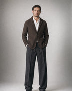 Men's Knit Blazer worn, front | Belmorne