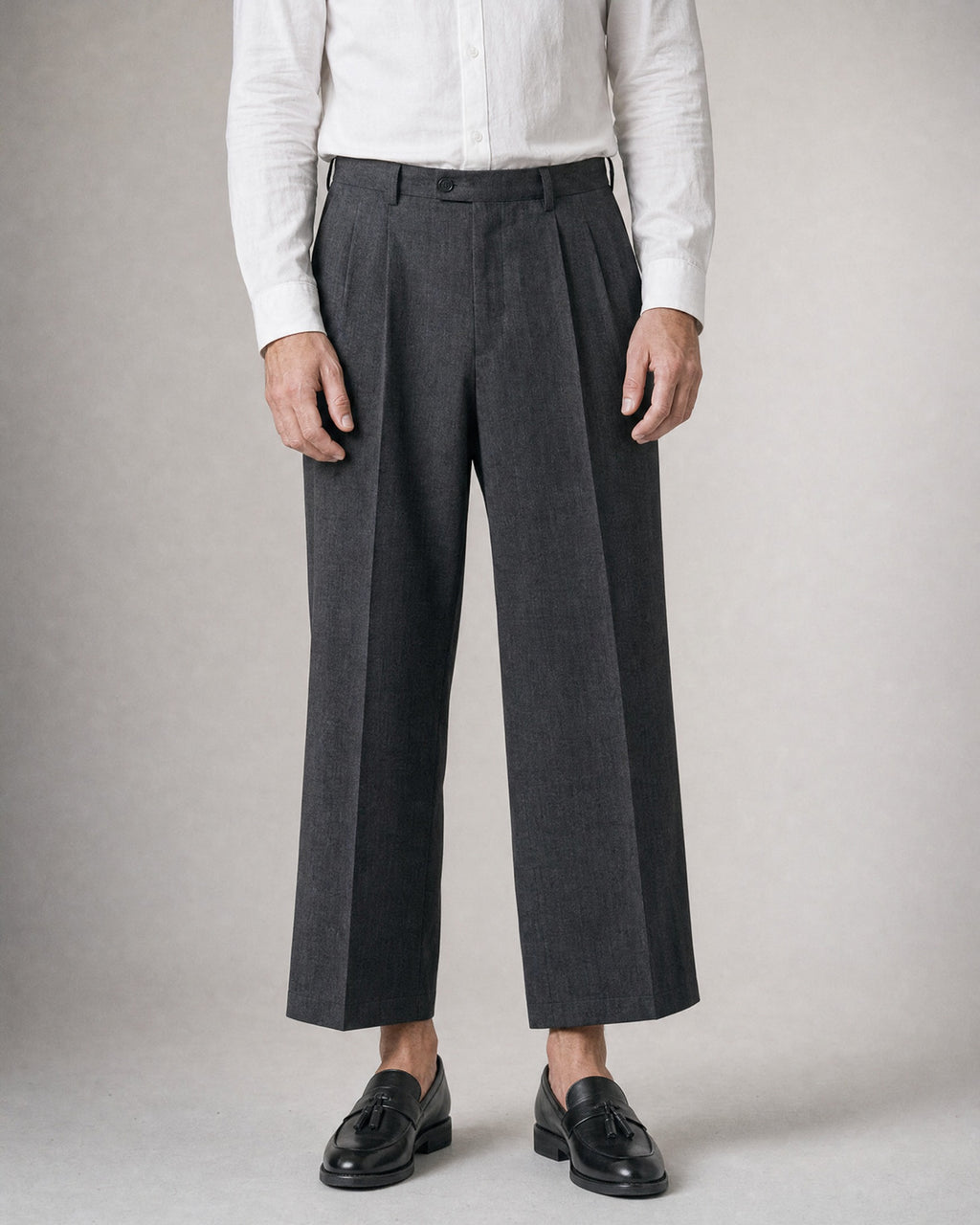 Men's Tassel Loafers worn, front | Belmorne