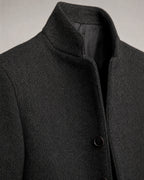 Men's Wool Stand-Collar Coat detail | Belmorne
