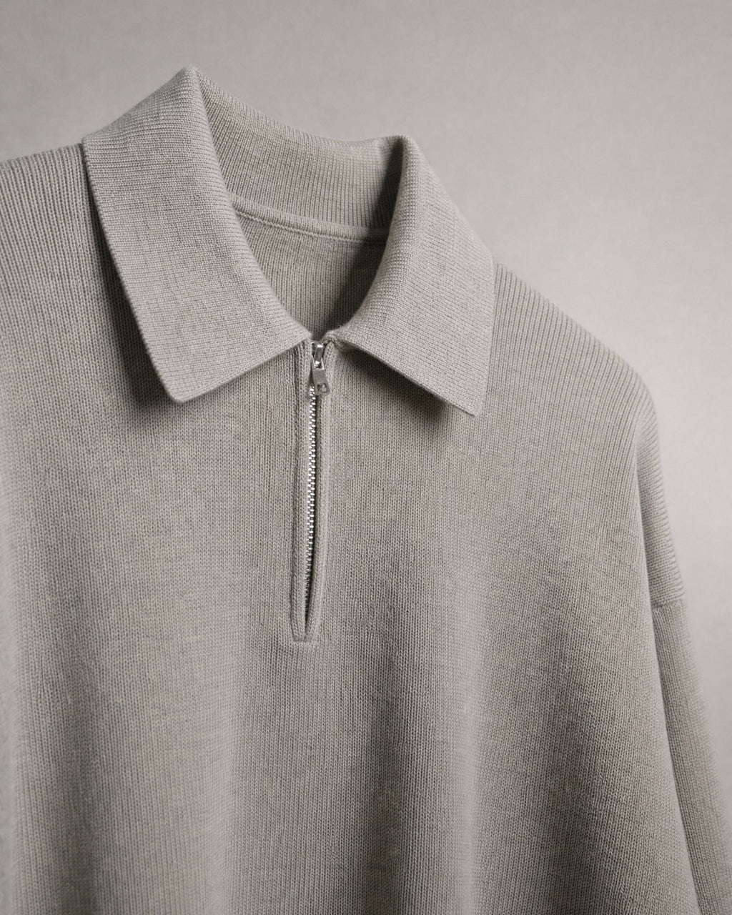 Men's Knit Polo Sweater detail | Belmorne