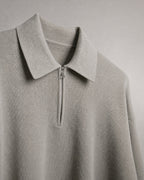 Men's Knit Polo Sweater detail | Belmorne