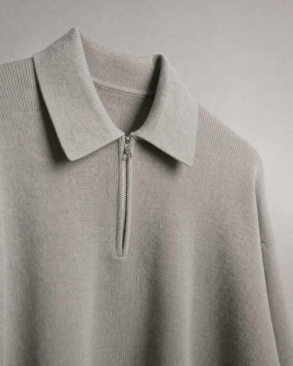 Men's Knit Polo Sweater detail | Belmorne