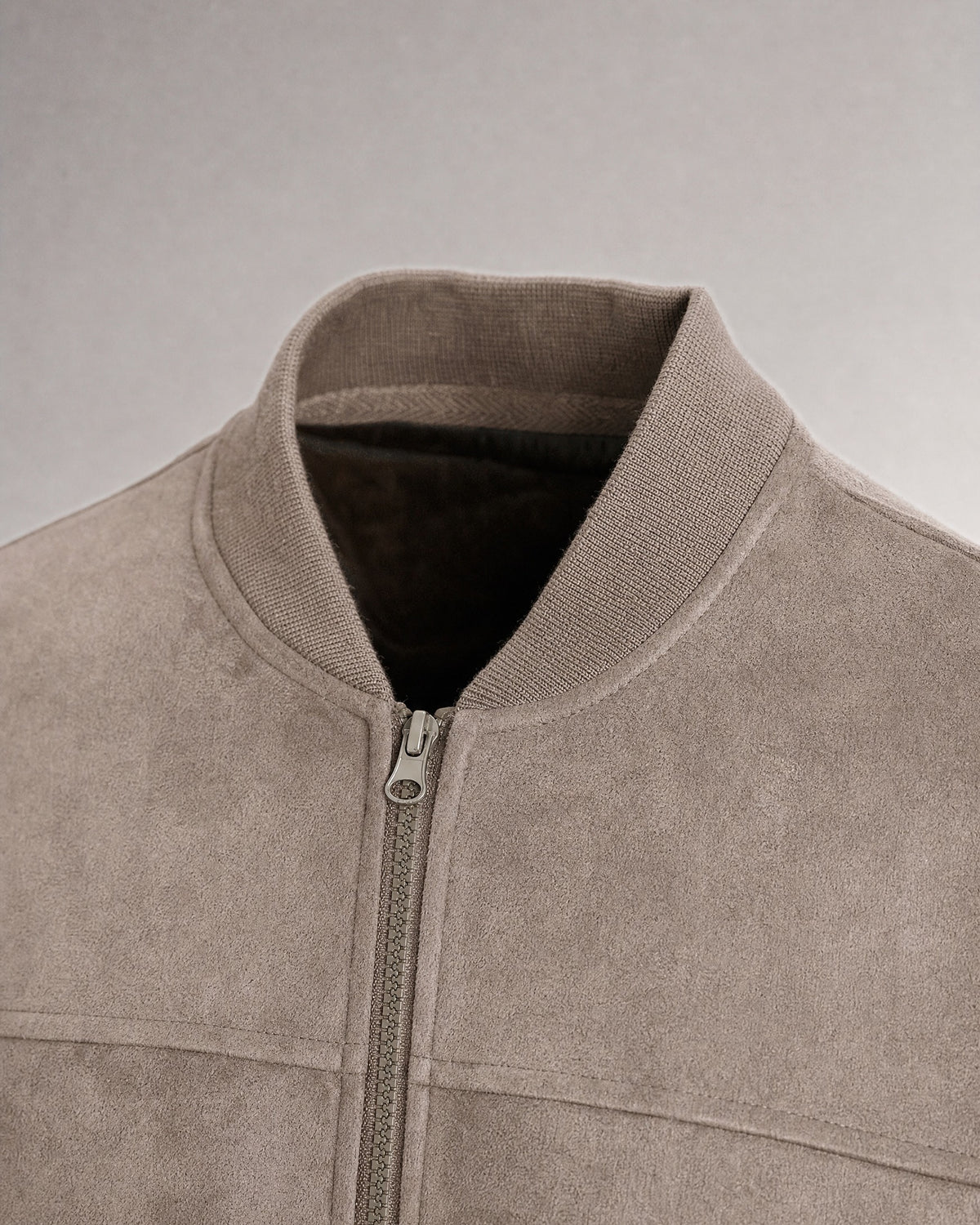Men's Suede-Look Zip Jacket detail | Belmorne