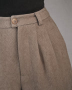 Women's Herringbone Trousers detail | Belmorne