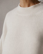 Women's Chunky-Knit Crew-Neck Sweater detail | Belmorne