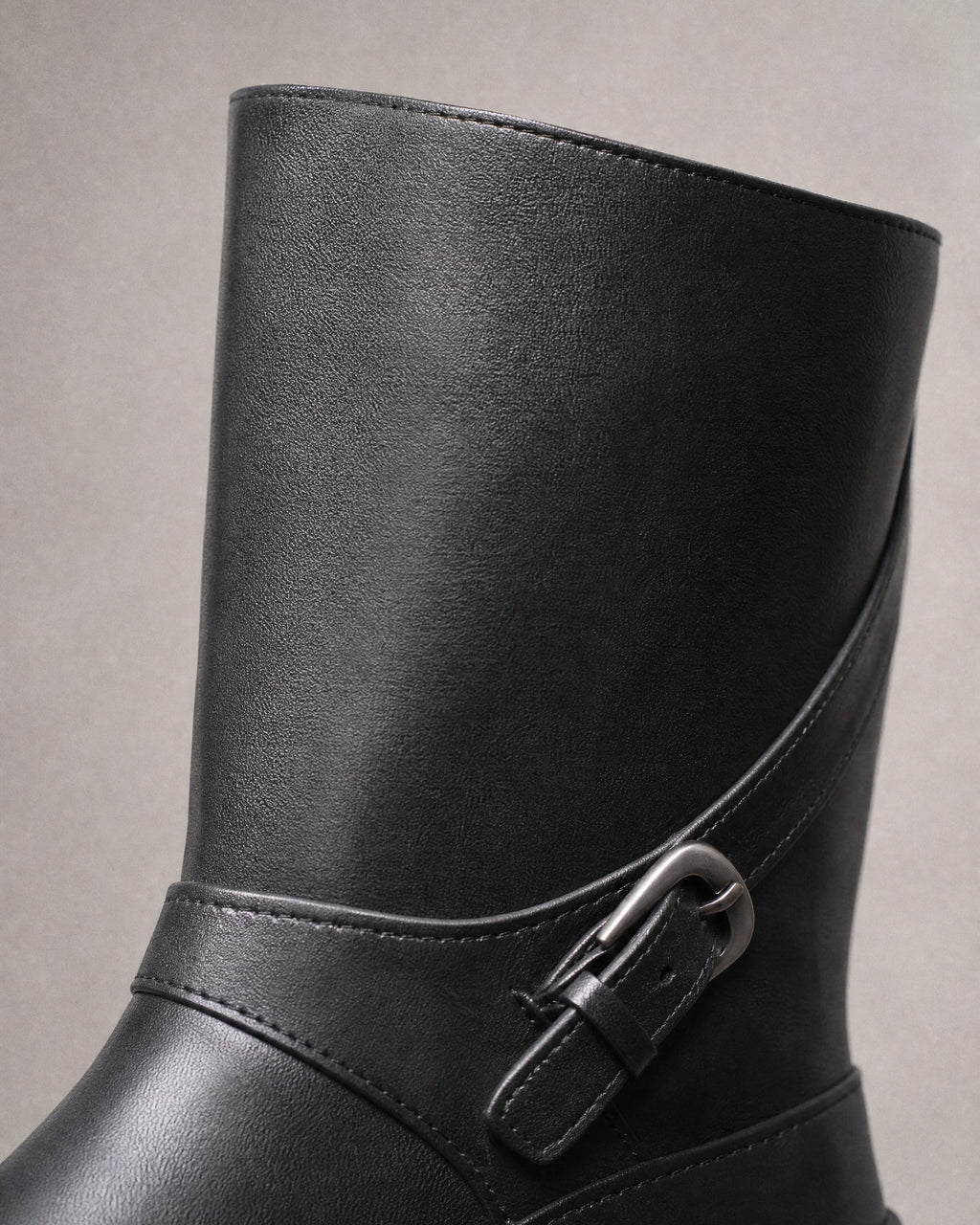 Women's Faux-Leather Riding Boots detail | Belmorne
