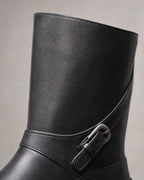 Women's Faux-Leather Riding Boots detail | Belmorne