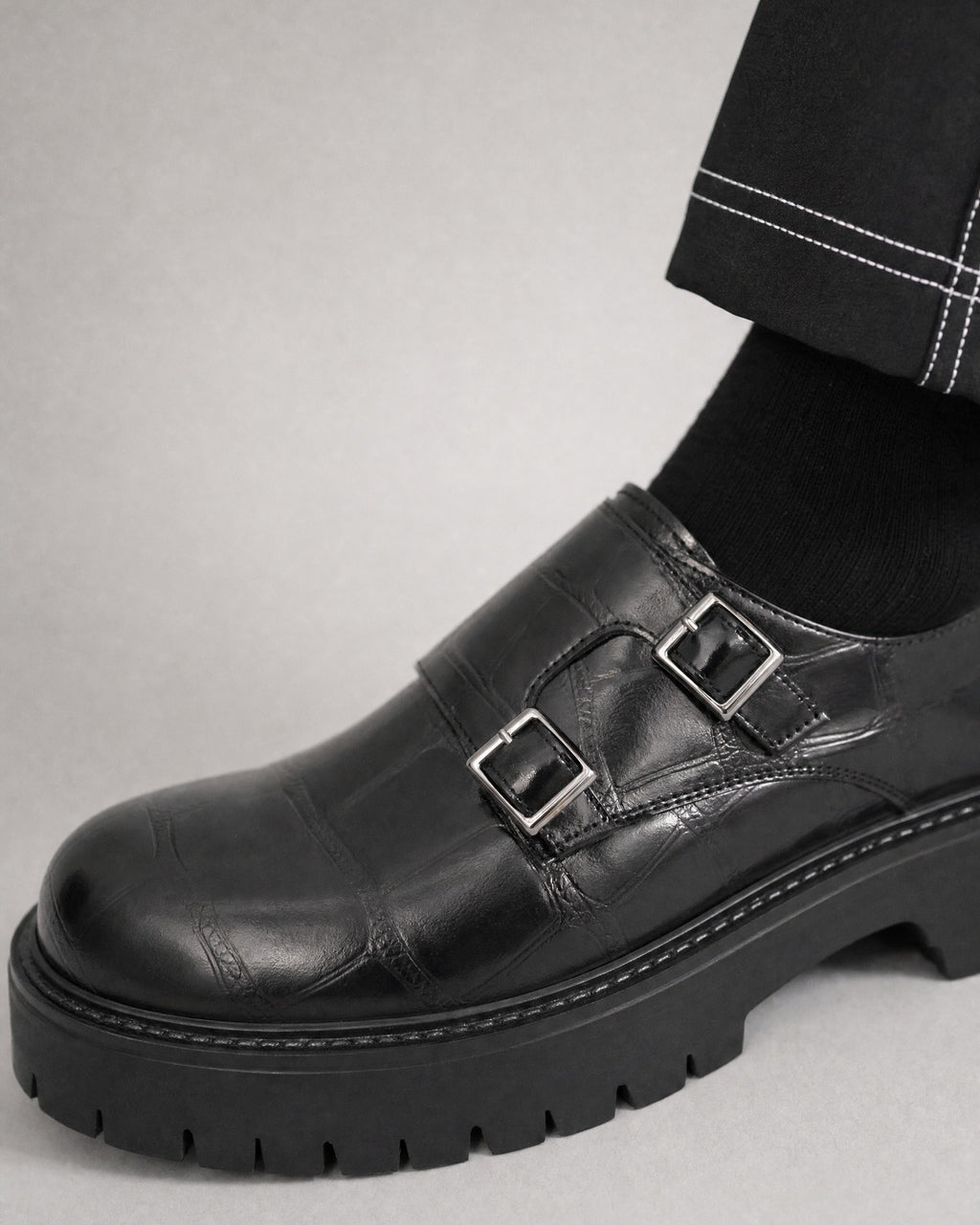 Men's Double Monk Strap Shoes detail | Belmorne