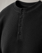 Men's Waffle-Knit Henley detail | Belmorne