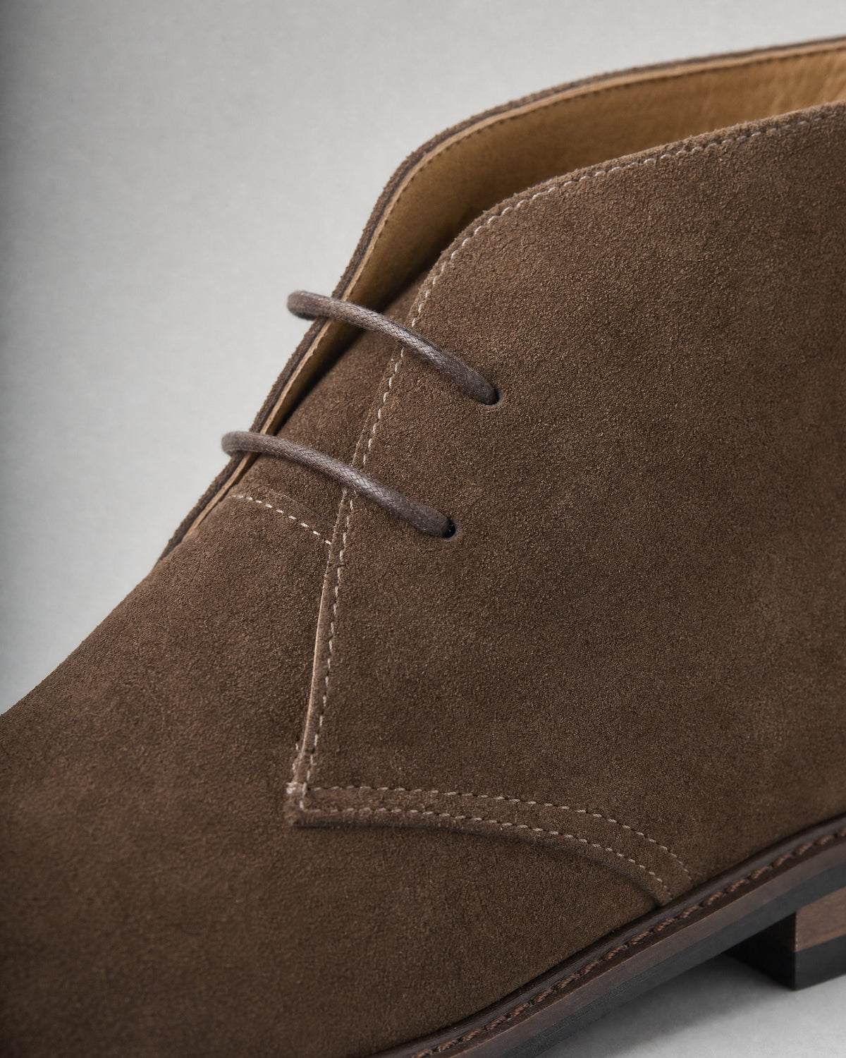 Men's Faux Suede Chukka Boots detail | Belmorne
