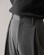 Men's Pleated Tailored Trousers detail | Belmorne