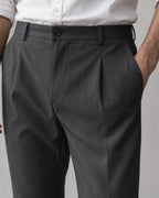 Men's Tailored Straight Trousers detail | Belmorne