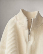 Men's Quarter-Zip Knit Sweater detail | Belmorne