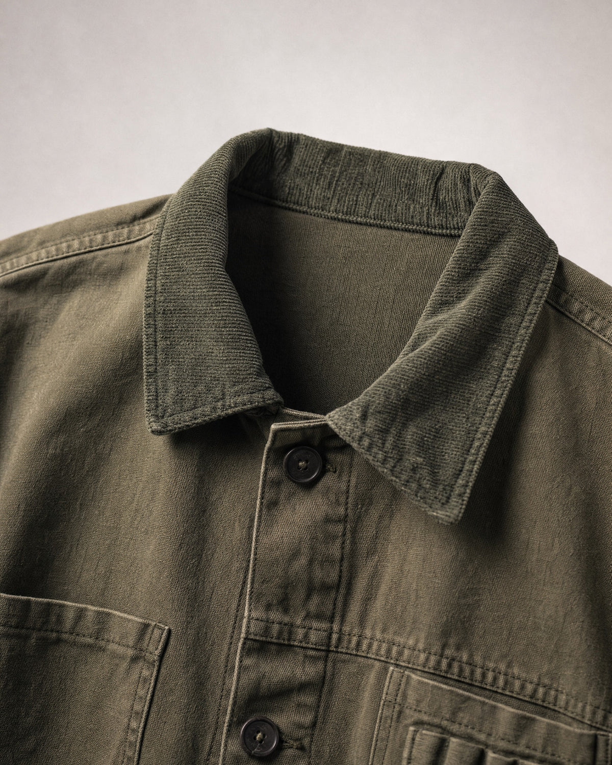 Men's Cotton Barn Jacket detail | Belmorne
