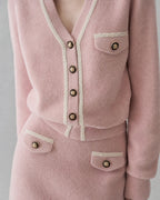 Women's Viscose Knit Cardigan and Skirt Set detail | Belmorne