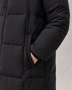 Women's Long Puffer Coat detail | Belmorne