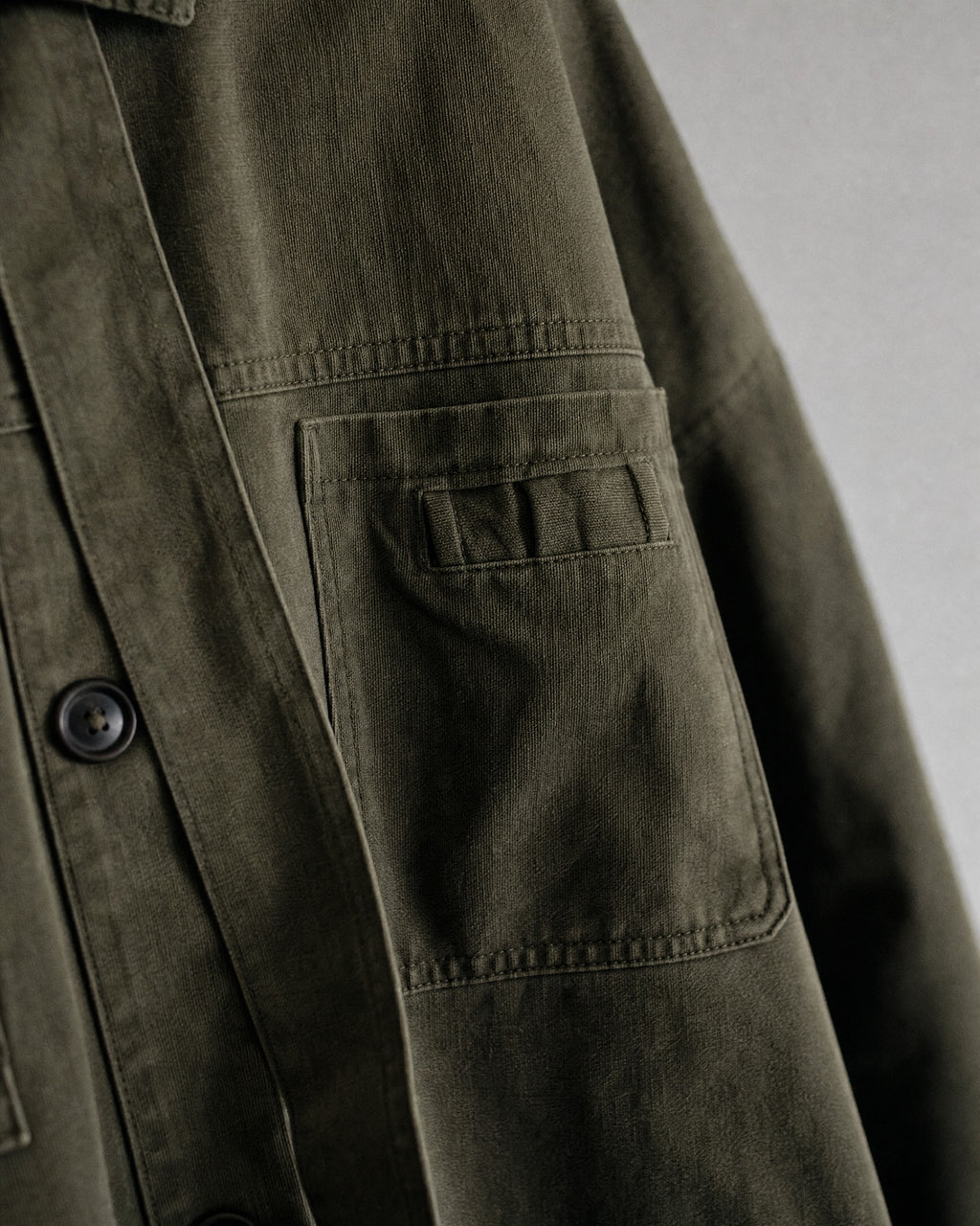Men's Cotton Barn Jacket detail | Belmorne