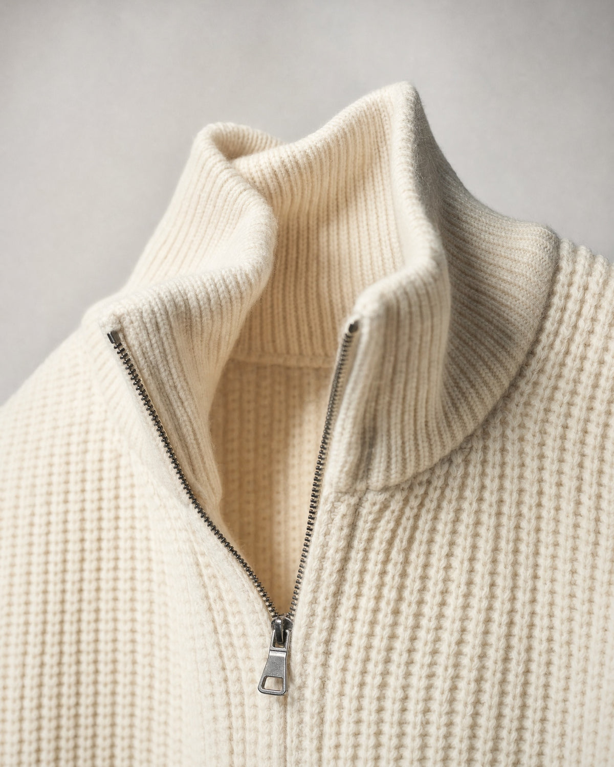 Men's Quarter-Zip Knit Sweater detail | Belmorne