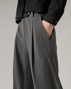 Men's Pleated Tailored Trousers detail | Belmorne