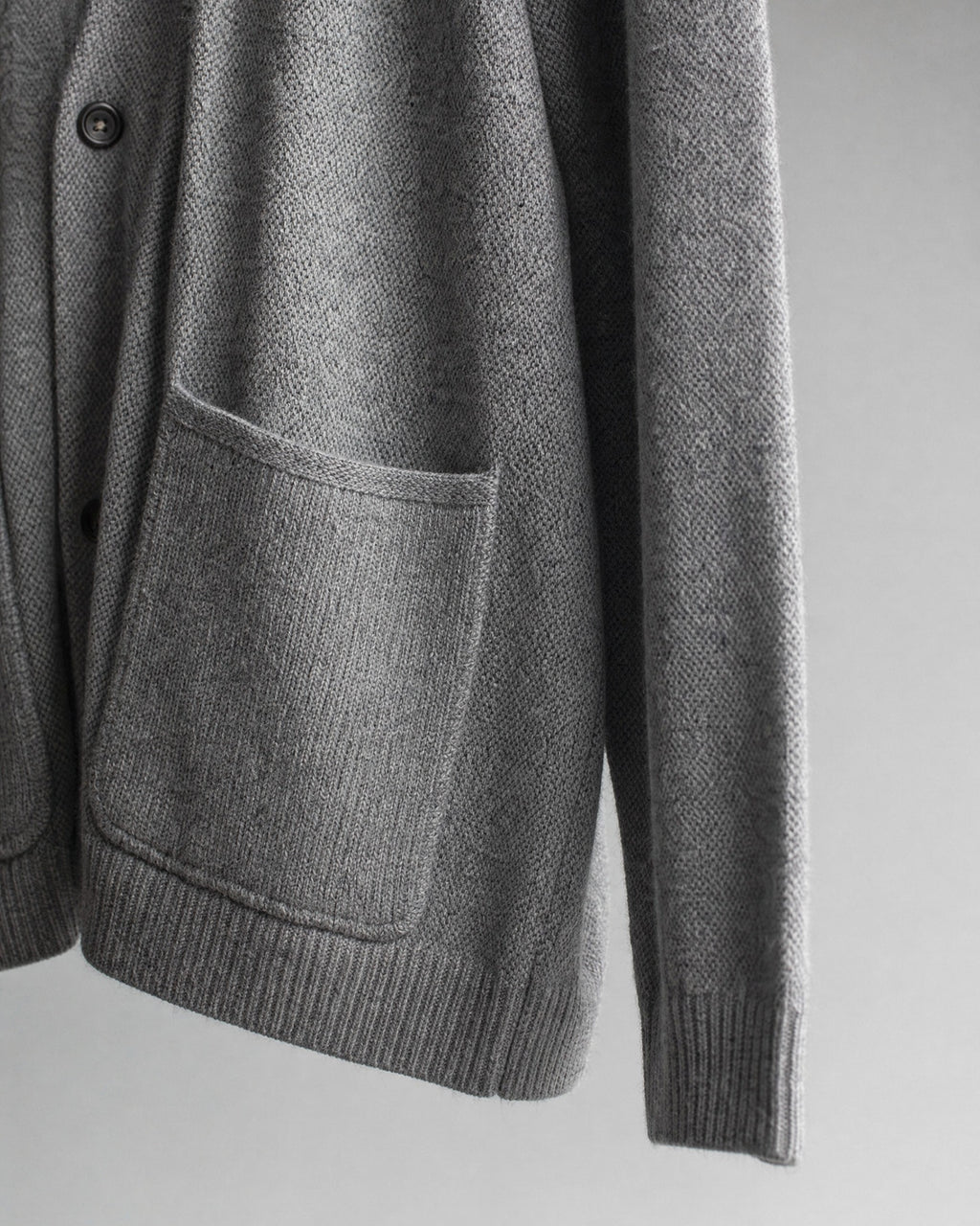 Men's Stand-Collar Knit Cardigan detail | Belmorne