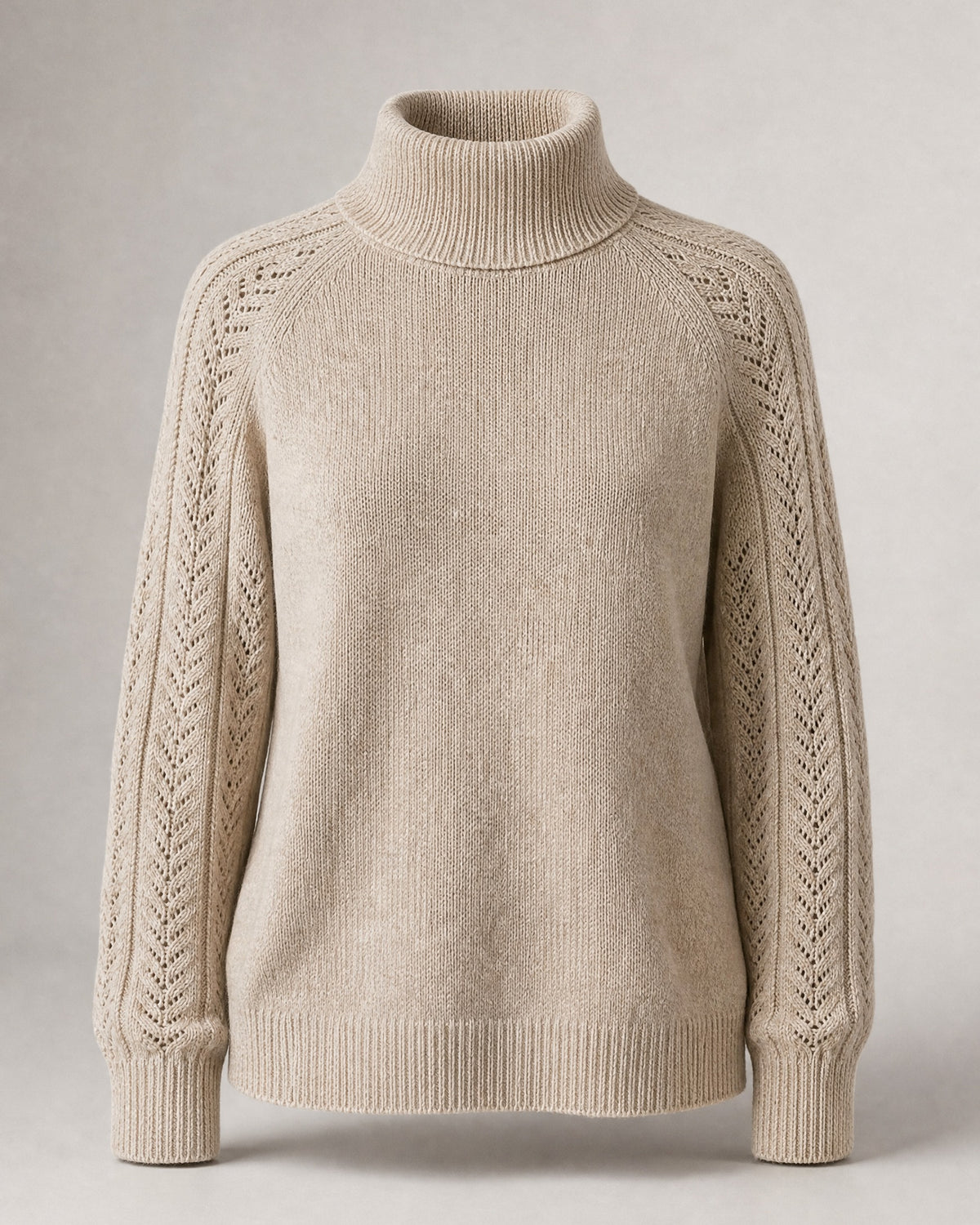 Women's Turtleneck Sweater in Apricot | Belmorne