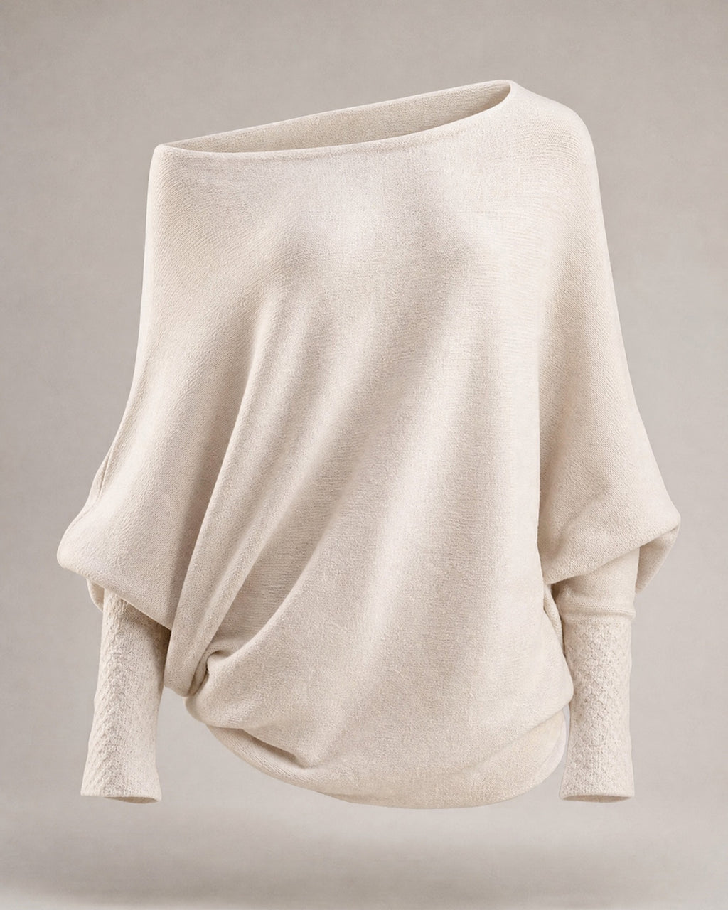 Women's Off-Shoulder Sweater in Apricot | Belmorne