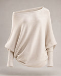 Women's Off-Shoulder Sweater in Apricot | Belmorne
