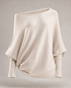 Women's Off-Shoulder Sweater in Apricot | Belmorne