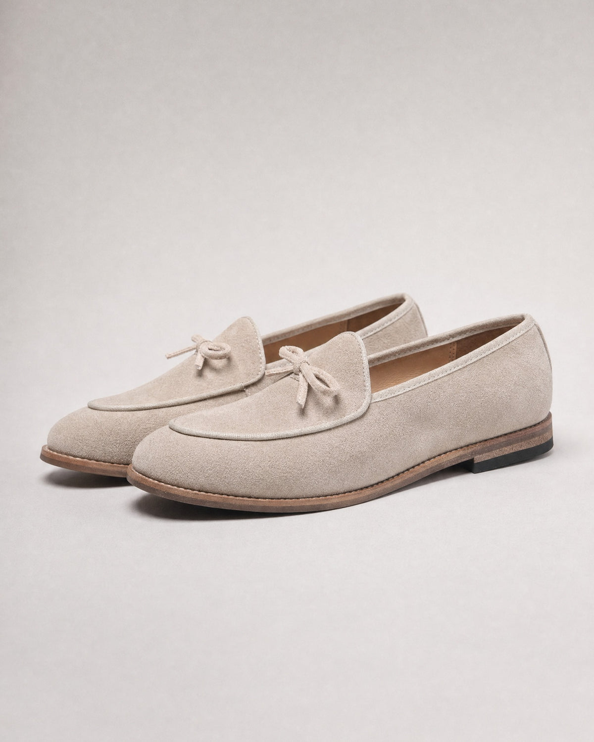 Men's Suede-Finish Loafers in Beige | Belmorne