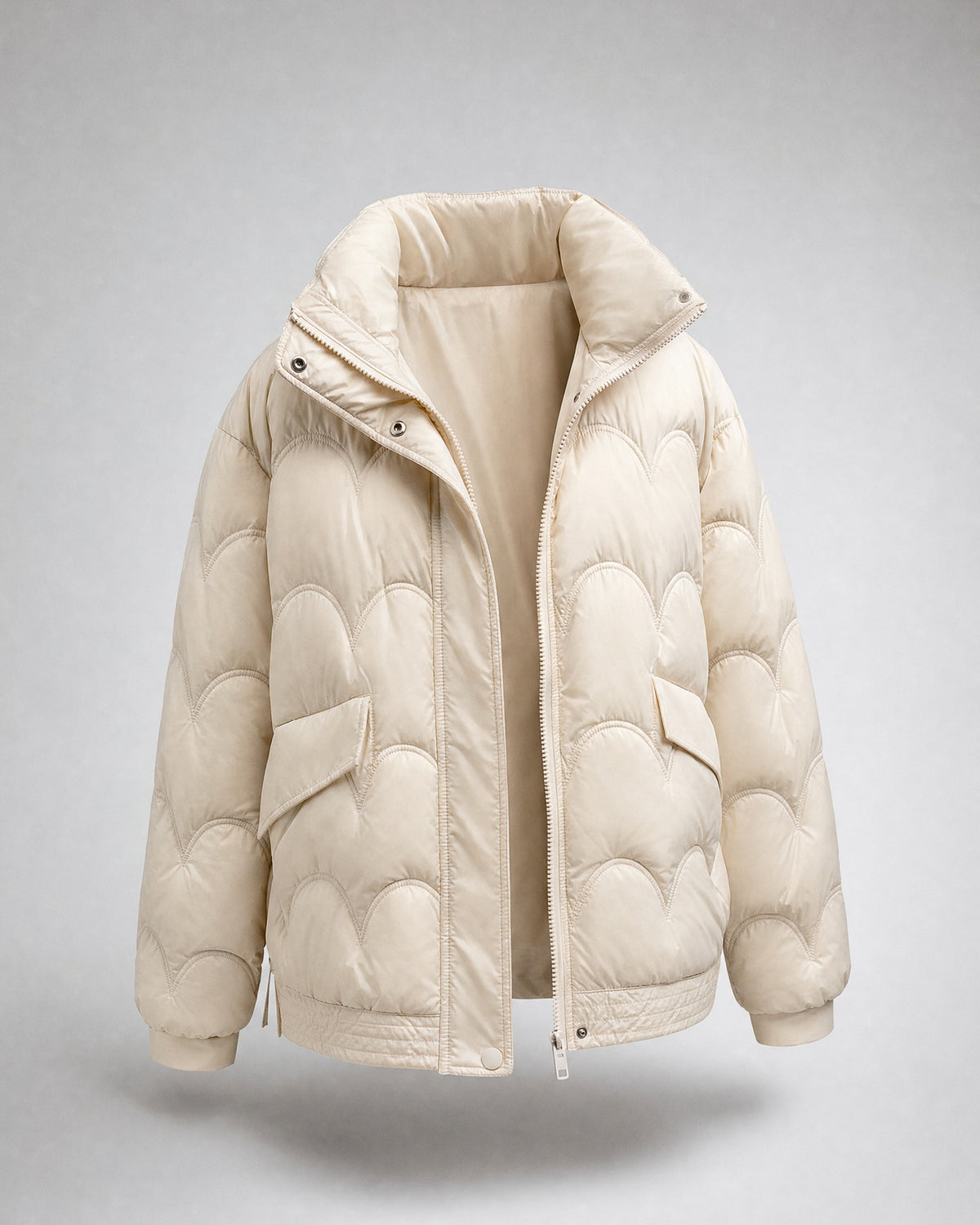 Women's Quilted Jacket in Beige | Belmorne