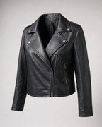 Women's Faux Leather Jacket in Black | Belmorne