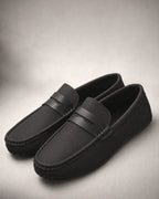 Men's Penny Loafers in Black | Belmorne