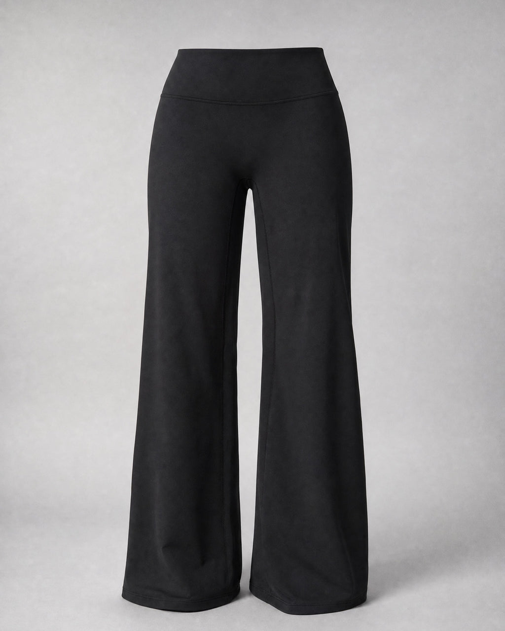 Women's Fleece-Lined Wide-Leg Trousers in Black | Belmorne
