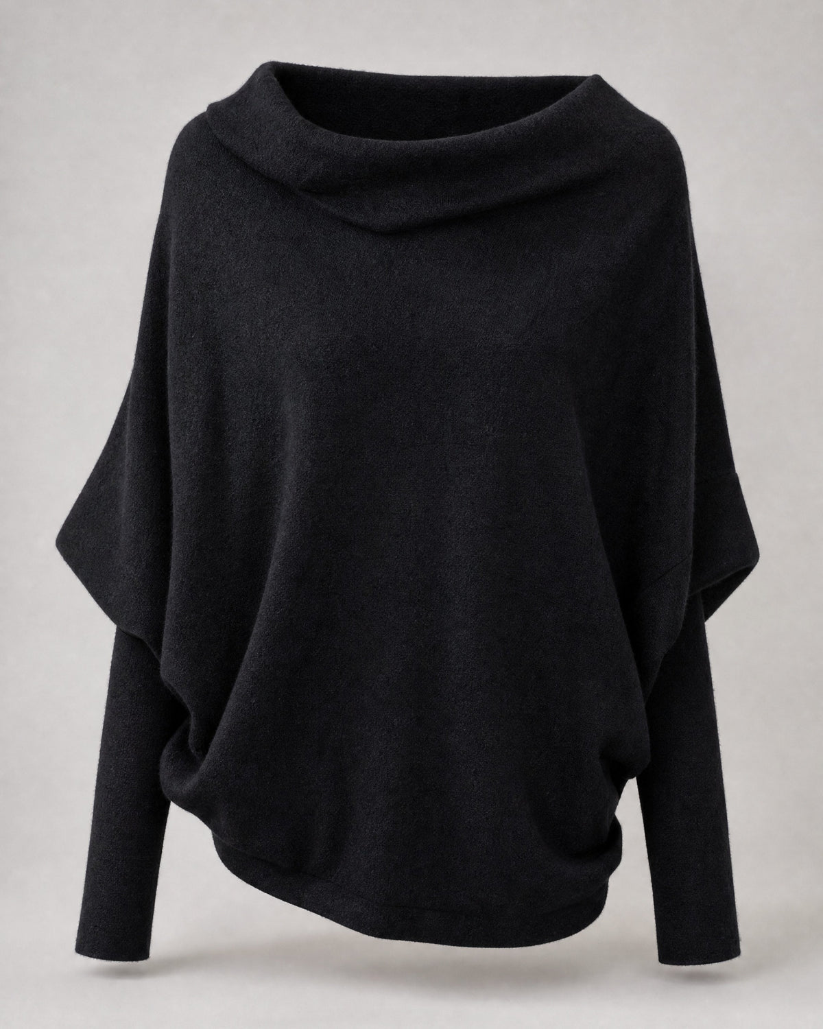 Women's Off-Shoulder Sweater in Black | Belmorne