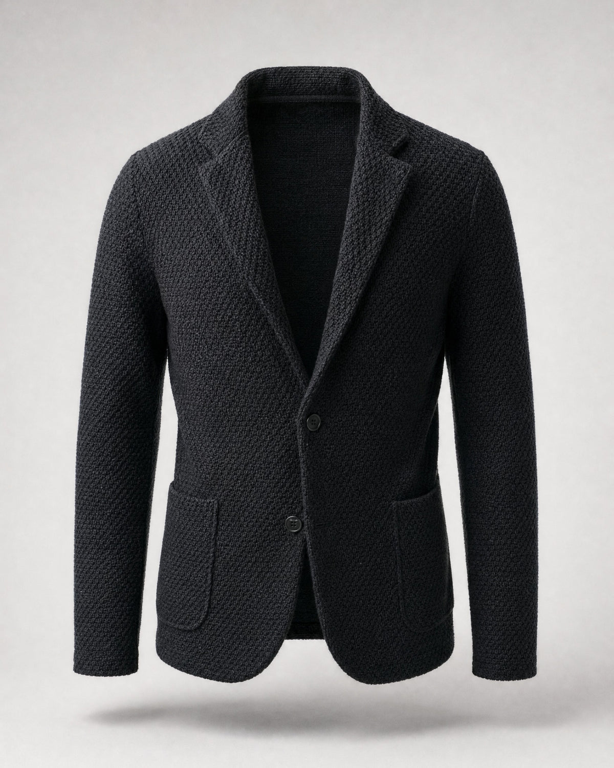Men's Knit Blazer in Black | Belmorne