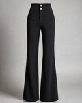 Women's Flare Trousers in Black | Belmorne