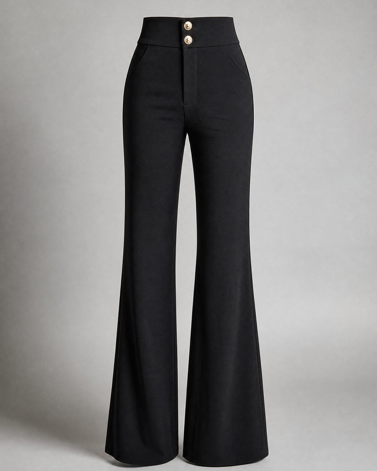 Women's Flare Trousers in Black | Belmorne