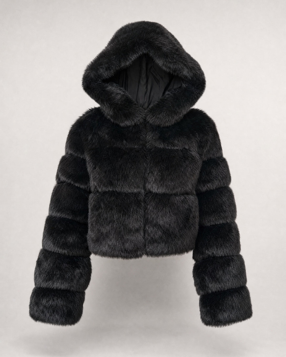 Women's Faux Fur Coat in Black | Belmorne