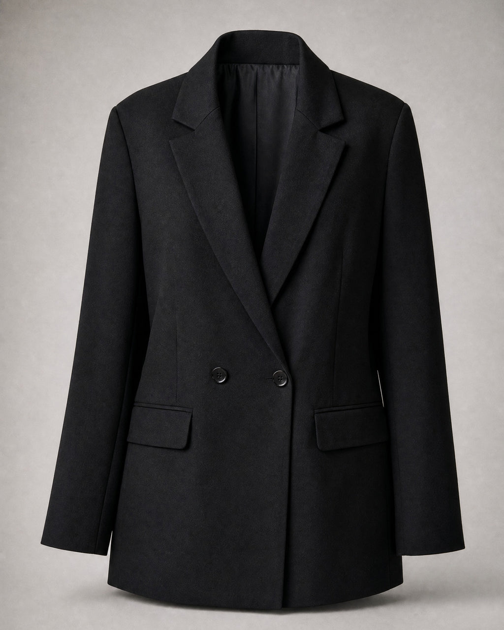 Women's Double-Breasted Blazer in Black | Belmorne