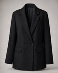 Women's Double-Breasted Blazer in Black | Belmorne
