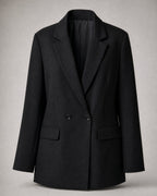 Women's Double-Breasted Blazer in Black | Belmorne