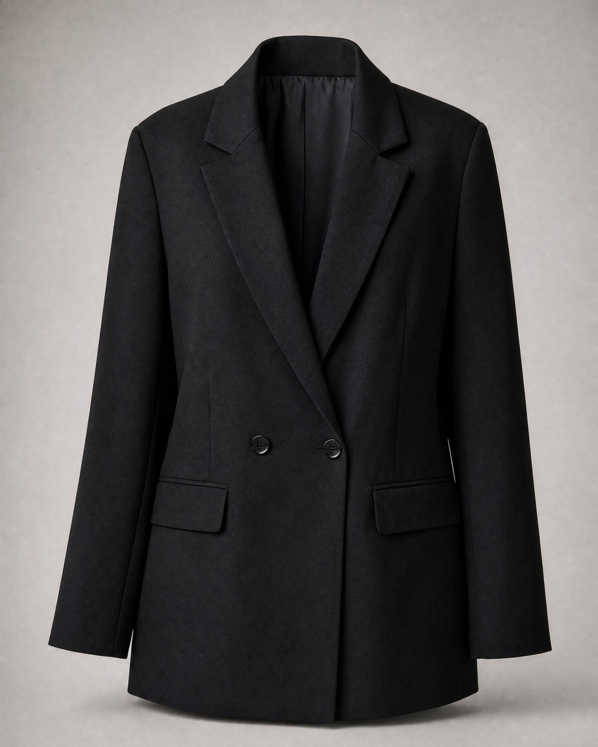 Women's Double-Breasted Blazer in Black | Belmorne
