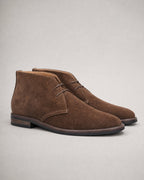 Men's Faux Suede Chukka Boots in Brown | Belmorne