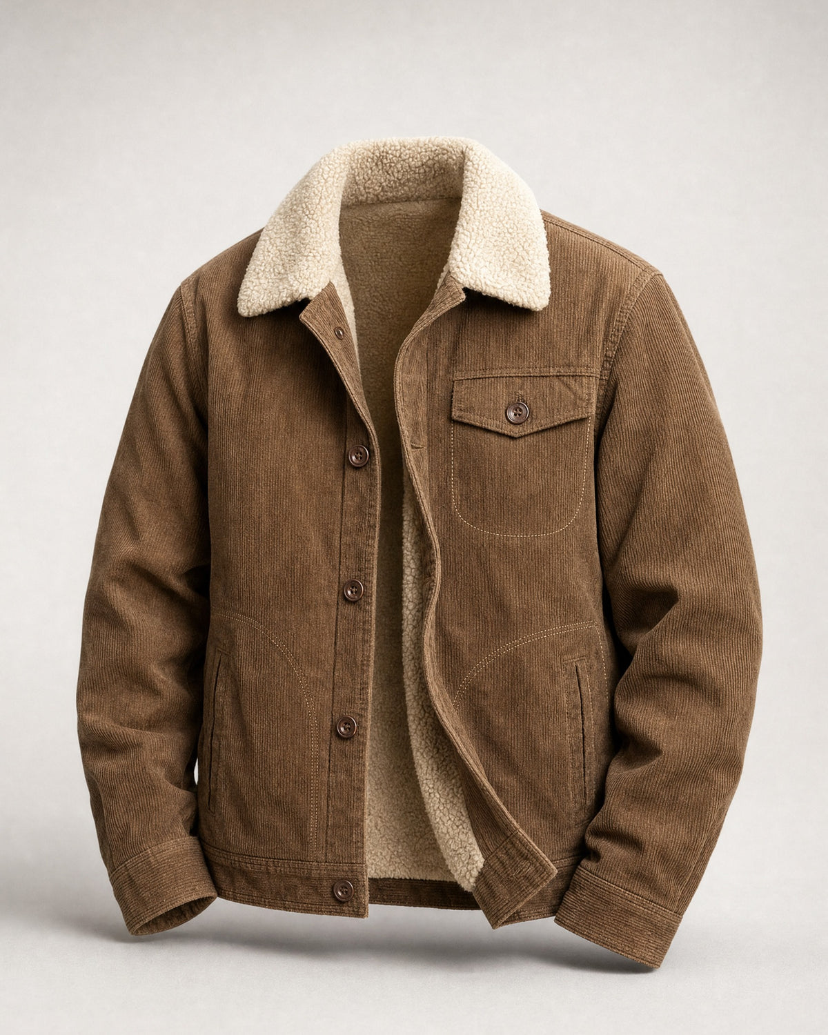 Men's Cotton Corduroy Jacket in Coffee | Belmorne