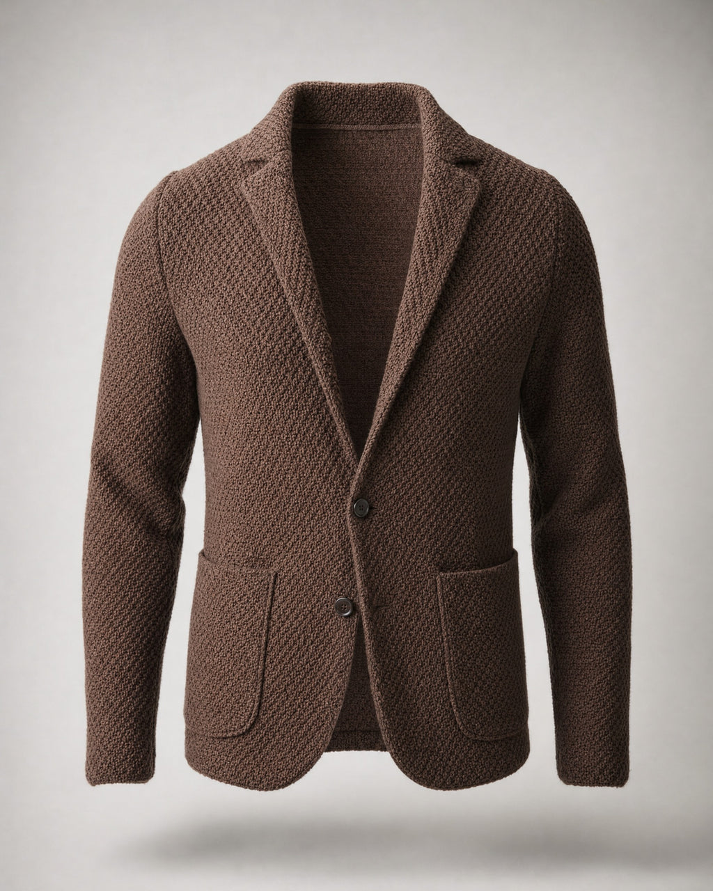 Men's Knit Blazer in Dark Brown | Belmorne